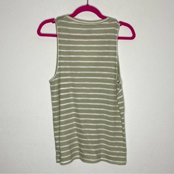 Madewell Whisper Stripe V-Neck Tank Top NWOT Size M - Picture 3 of 5